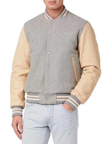 Chiusura: cerniera Schott NYC Lc8705x Giubbotto, Grey/Beige, XL Uomo