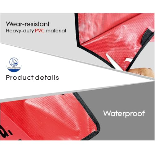 Image of Heavy Duty Fire Extinguisher Cover with Window - Fire Protective Sleeve from Scuffs & Scratches Accessories (12 inch W x 21 inch L(Fit for 4-12LB))