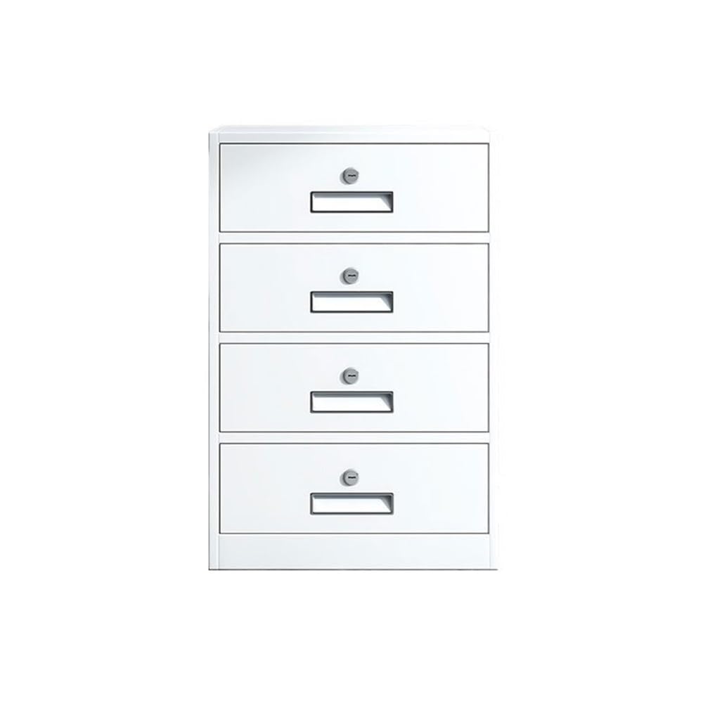 Aioneer White File Cabinet Thickened Steel Plate File Cabinet Multifunctional 4 Drawer Cabinet Office Data File Storage Cabinet,65Cm Filing Cabinet