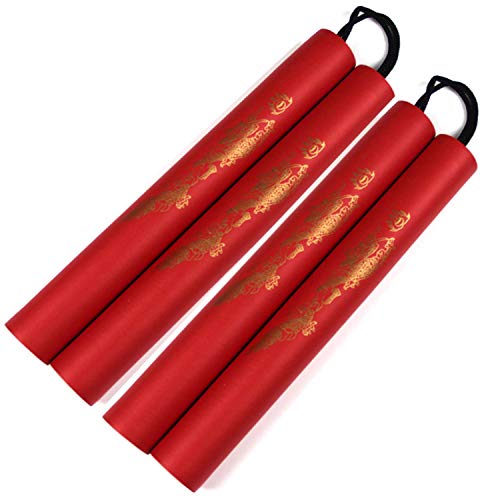 MSGumiho Nunchucks Nunchakus Safe Foam Rubber Training with Steel Chain 2PCS for Kids