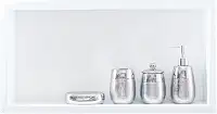 Nicho Em Porcelanato P/Banheiro Branco 61x31x11 Cm