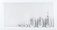 Nicho Em Porcelanato P/Banheiro Branco 61x31x11 Cm