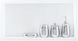 Nicho Em Porcelanato P/Banheiro Branco 61x31x11 Cm