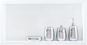 Nicho Em Porcelanato P/Banheiro Branco 61x31x11 Cm