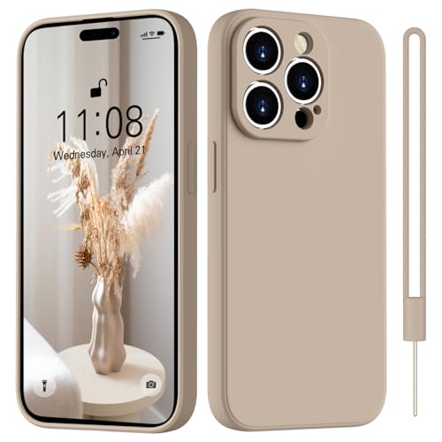 HGH für iPhone 14 Pro Max Hülle Silikon mit Lanyard, Handyhülle für iPhone 14 Pro Max Dünn Rundumschutz mit Microfiber-I...