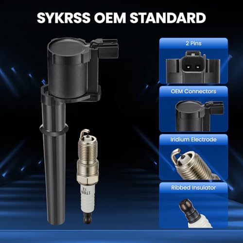 Image of 8 ignition coils+8 Spark Plugs Kit-Fix Misfires for Ford GT /Mustang & Lincoln Navigator /Aviator /Continental& Mercury Marauder & Panoz Esperanto /Avanti (4.6L /5.4L /5.8L) -Repl. UF191 /SP493