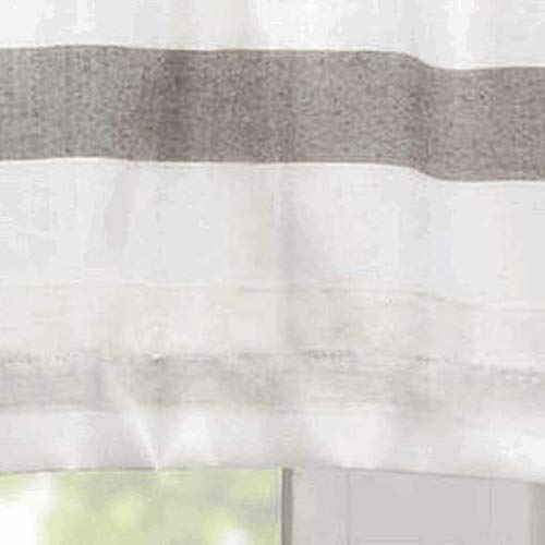 Duck River Textiles - Akua Faux Silk Kitchen Tier & Valance Set | Small Window Curtain For Cafe, Bath, Laundry, Bedroom - (Coffee & Beige) #TOP4