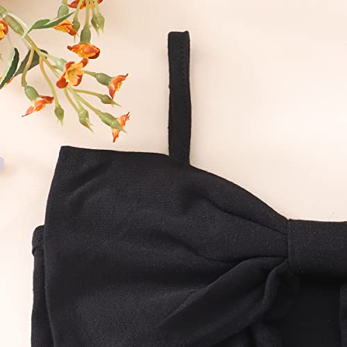 Nubeehoho Baby Girls Two Piece Outfit Clothes Spaghetti Straps Crop Tops Leopard Print Skirt Set Toddler Summer Clothing Set 3T #TOP3