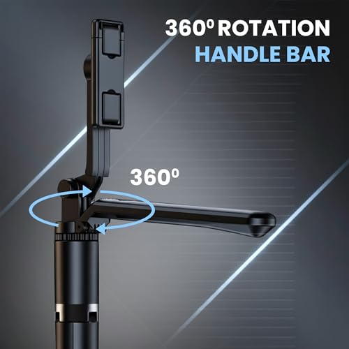 Image of Kratos K18V2 Long Selfie Stick Tripod Stand 67 inch /1.7 M, 360 Rotation Handle for Anti Shake Shooting Tripod, Multifunctional Bluetooth Tripod for Mobile Phone for Vlogging, Live Stream & Travel