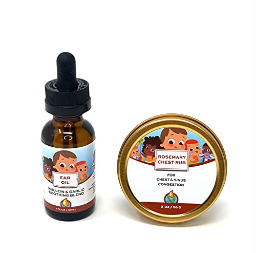 Image of Punkin Butt: Natural Congestion Therapy Kit- Rosemary Respiratory Rub and Organic Ear Oil