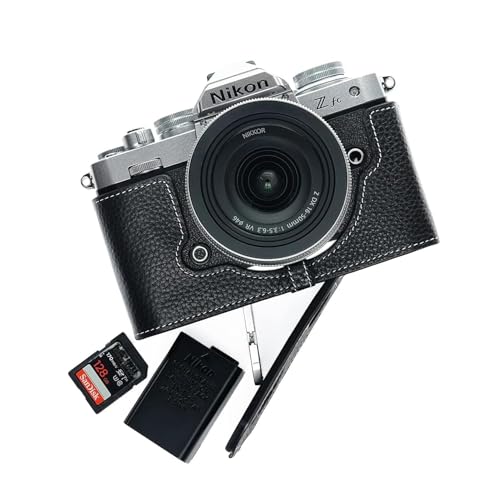 QIYAONUO �{�f�B�[�n�[�t�P�[�X Nikon ZFC�p �{�f�B�P�[�X �o�b�e���[�̌����ł� �O�r�l�W���t���J�����P�[�X (�u���b�N)