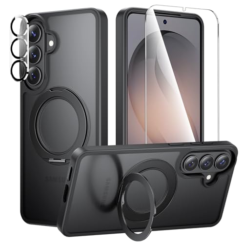 Bitowik 360°�����O�X�^���h Samsung Galaxy S26�p �P�[�X 16cm�A�u���b�N