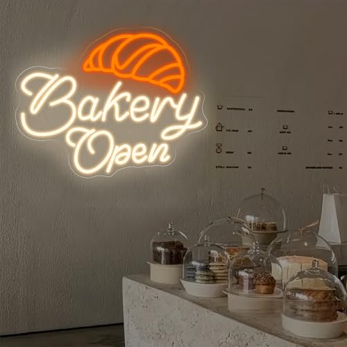 Image of Bakery Open Neon Sign Dessert Shop Business Bar Open Welcome Led Light