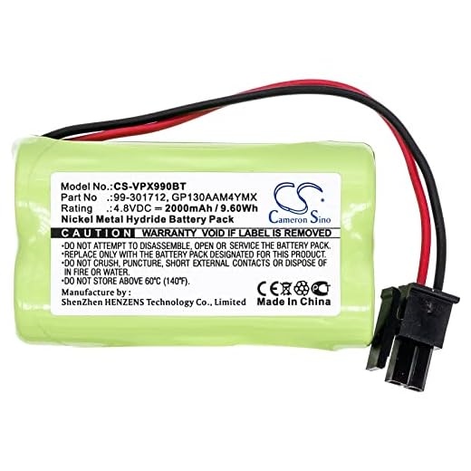 CS-VPX990BT Baterie 2000mAh compatibel met [VISONIC] PowerMaster 10, PowerMax 99-301712 Control Panel, Powermax Express, PowerMaxExpress Alarm Control Panel vervangt 99-301712, GP130AAM4YMX, GP230AAH