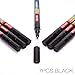 ZEYAR Black Acrylic Paint pen, Water Based, Set of 7, Extra Fine Point, Great for Rock Painting, Ceramic, Glass, Wood and smooth surfaces, Opaque ink (Black)