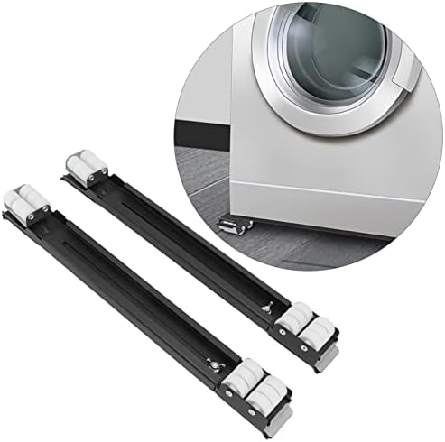 Extensible Appliance Roller, 300KG Load Bearing Universal Wheel Base for Washing Machines Refrigerators Dryers Dishwashers Heavy Objects(Black)