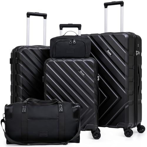 Luggage Sets 5 Piece, Suitcases with Wheels, ABS Hard Case Luggage with TSA Lock Spinner Wheels,...