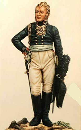 LIANGFANG 1/32 54Mm Ancient Russian Officer Stand (with Base) Resin Figure Model Kit Unassembled Unpainted