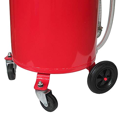 9TRADING Waste Oil Drain Tank 20 Gallon Portable Air Operated Drainer Oil Change Transfer