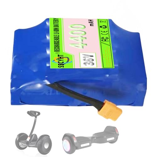 SSCYHT 36v4400mah, 10S1P/10S2P 36V 2,2Ah 4,4Ah Hoverboard-Akku 2200mAh/4400mAh Ersatz-Lithium-Akku für Balance Car Motor 79,2Wh/158,4Wh