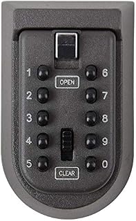 ASelected Wall Mounted Spare Key Storage Safe Lock Box Resettable Code Key Keeper Outdoor Keysafe Small Outside Security Lockbox for House Spare Keys, Airbnb, Garage, Carers, Nurse, Home Access