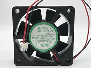 DFS602012H YOUNGLIN 6020 DC12V 2.0W 2-Wire 6CM Silent Cooling Fan