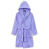 100% ALGODÓN - nuestros albornoces de algodón de rizo para niños están hechos de algodón 100% de primera calidad, son suaves, cálidos y acogedores, por lo que son útiles como un vestido para las mañanas o las noches frías