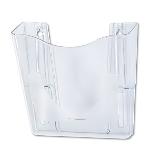 Deflecto 63001 Wall Pocket, Vertical, Ltr, 10-1/4-Inch x4-Inch x10-Inch , Clear