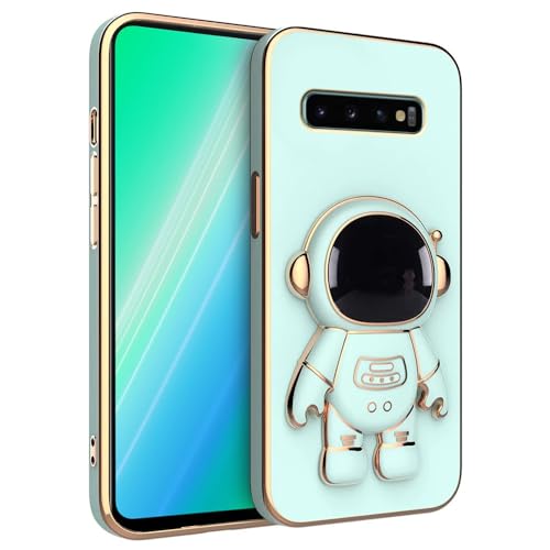 Image of for Samsung Galaxy S10 Case Cute 3D Astronaut Stand Design Camera Protection Shockproof Soft Back Cover (for Samsung Galaxy S10, Mint)