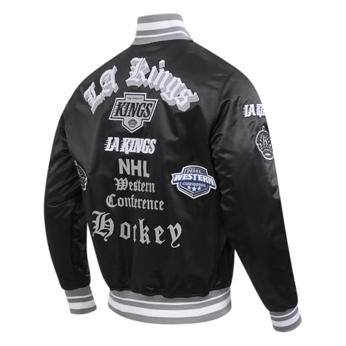 Image of Pro Standard Mens NHL Old English Satin Jacket