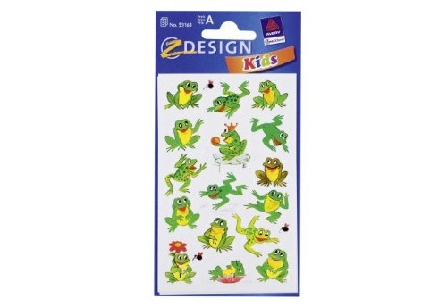 Preisvergleich Produktbild Avery Zweckform ZDesign 53168, Kinder Sticker Frösche 3 Bogen 3