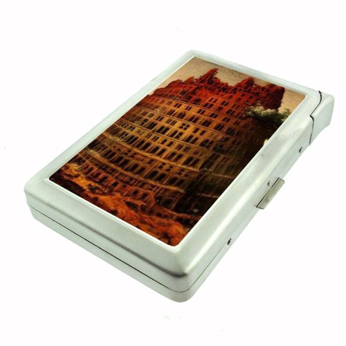 Breughel Little Babel Fine Art Double-Sided Cigarette Case with Lighter, ID Holder, and Wallet D-174