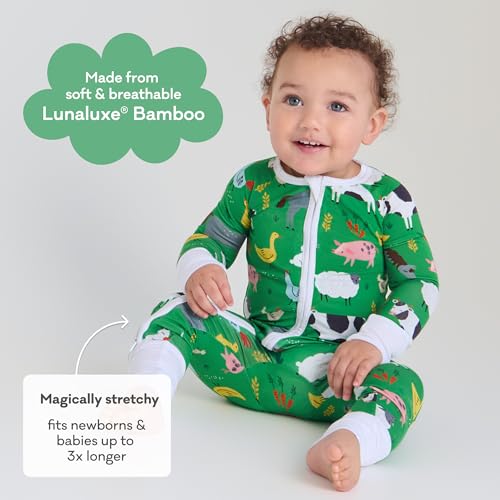 Image of Little Sleepies Pajamas for Baby Boys & Girls, Viscose from Bamboo Baby Pajamas, Sleepers, 2-Way Zipper PJs