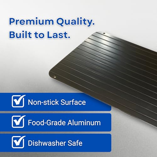 Rapid Meat Defrosting Tray Fast Thawing Board & Non-Stick Defroster Plate for Frozen Food – Quick, Safe & Natural Thaw Plate with Drip Tray, Easy to Clean by Generic - Image 4