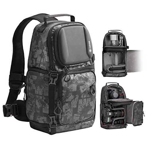 TARION Bolsa tiracolo para câmera, mochila DSLR para fotógrafos masculinos e femininos com capa de c