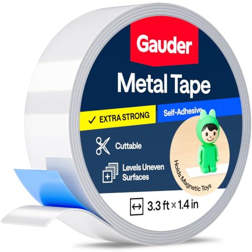 GAUDER Metal Tape Self Adhesive | Ferrous Tape for Magnets | Metallic Steel Strip - Detailed View