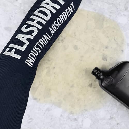 Image of FlashDry Absorbent Socks with Coir 5 Ft - Heavy-Duty Spill Containment & Leak Control for Hydrocarbons and Machine Fluids - Customizable with Velcro Ends, Reusable for Industrial & Home Use