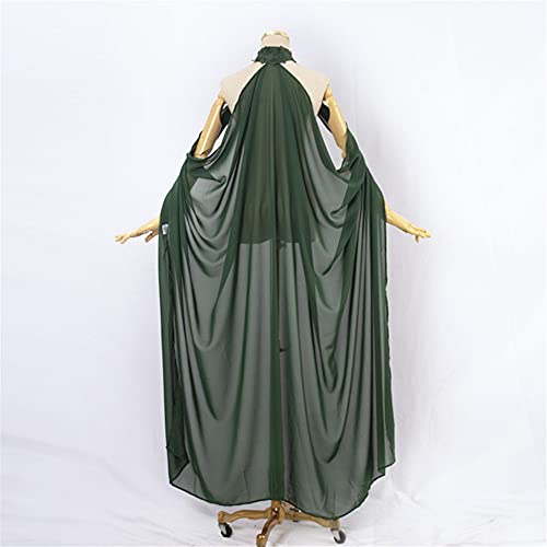 Women's Chiffon Halter Neck Cloak Wedding Bridal Thin Shawl Cape Ladies Long Cloak3