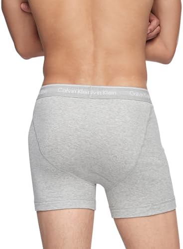 Calvin Klein Men's Cotton Classics 3-pack Boxer Brief, 3 Grey Heather, Large - 2