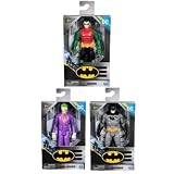 DC Comics - Figura de acción articulada de 14 cm, paquete de 3 - Joker, Robin y Batman