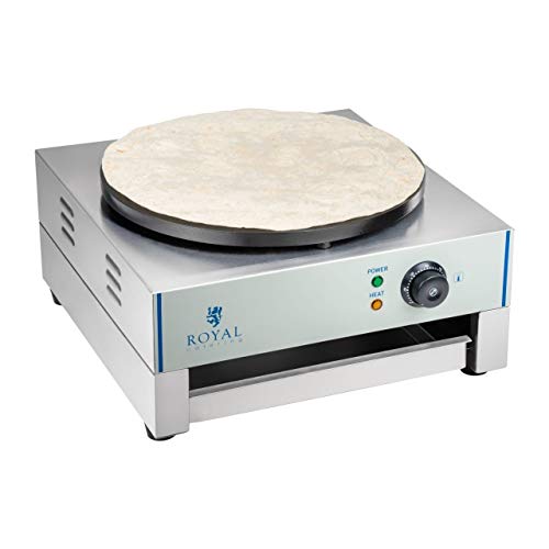 Royal Catering RCEC-3000-E Crepes Maker Crepeseisen (Ø 40 cm, 3.000 W, Gusseisen mit Emaillebeschichtung, Edelstahl… – Bild 3