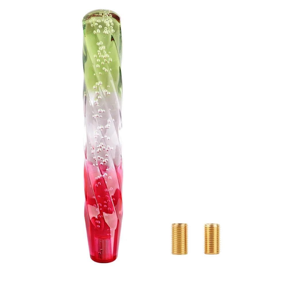 HYASDBWE 10 15 20 25 30cm Car Crystal Resin Bubble Gear Shift Knob AT MT Auto Manual Stick Gear Shifter Stick Lever Gear Shifter Parts(Green,30cm)
