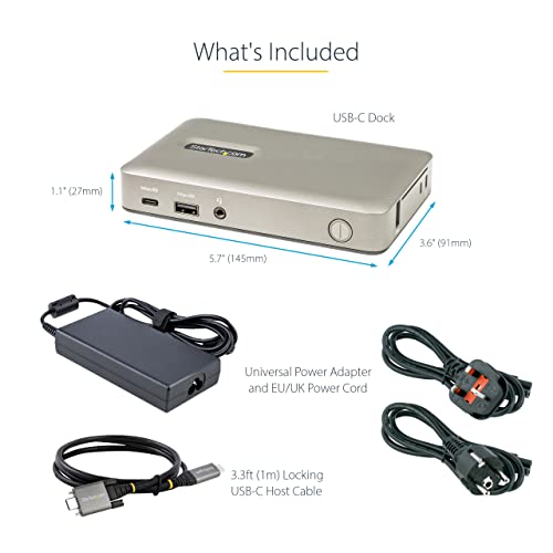 StarTech.com Dock USB C USB C vers DisplayPort 4K 30Hz ou VGA Chargement USB Power Delivery Hub USB 3.1 Gen 1 à 4 ports Station d'accueil universelle USB C pour ordinateur portable avec Ethernet Neuf - vue 5