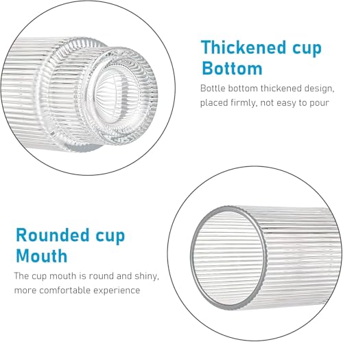Image of Premium 350 ML Water & Juice Glasses Drinking Glasses,Highball Glasses,Tumblers for Water, Juice, Beer, Cocktail and Mixed Drinks (Set of 6) (Linning - A, 6 Count (Pack of 1))