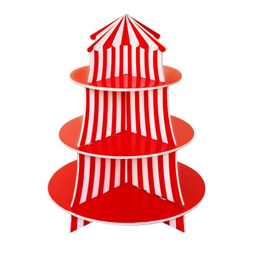 Circus Themed 3 Tier Cake Stand Carnival Theme Party Decorations Circus Theme Party Decorations Birthday Decoration Fesitval Themed Party
