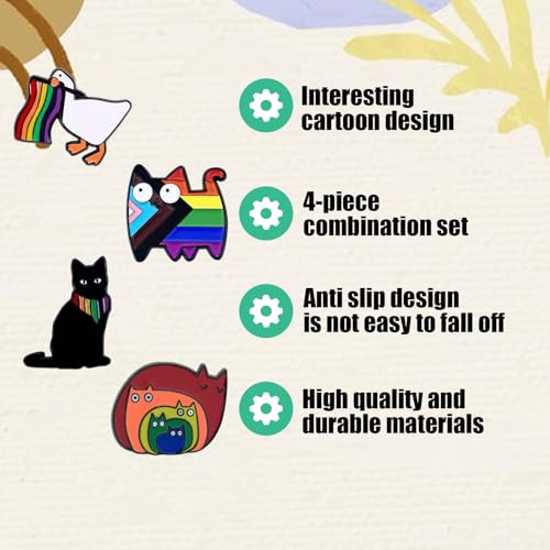 Rainbow Pride Pin - Colorful Enamel Badge, Gay Lapel Pin, Flag Button Pin, Supporters Gift for Pride Month, Jacket & Bag Accessories3