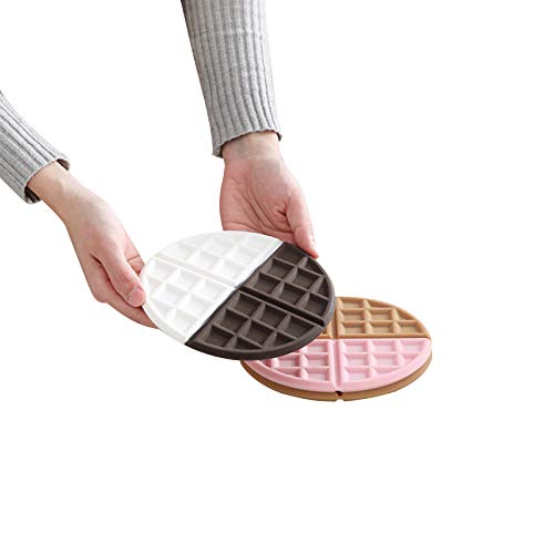 Yesloo 2 Pcs Dessous de Plat Silicone, Dessous de Verre, Protéger Les Meubles pour table de cuisine, Jusqu'à 120°C Épaissir Cover