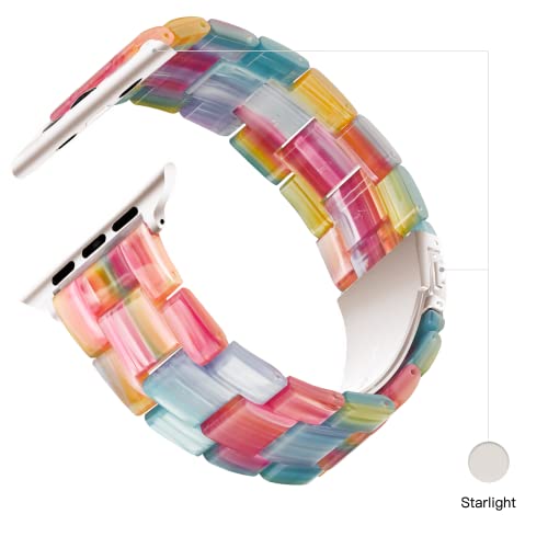 Image of Light House Apple Watch Bands-Fashion Lightweight Resin iWatch Bands for Women Men 38mm /40mm /41mm /42mm(Series 11 10), 49mm /46mm /45mm /44mm /42mm(S 3 2 1), Compatible with Apple Watch Series 11 SE 10 9 8 7 6 5 4 3 Ultra