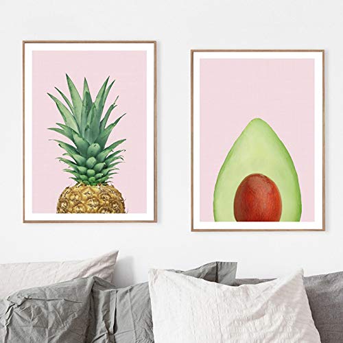 Affiche nordic wall art fruit rose pour sublimer votre salon contemporain