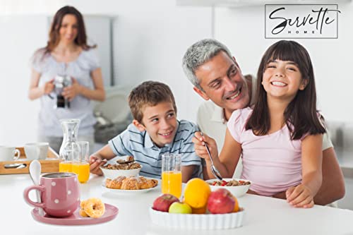 Coffee Mugs Set With Plate And Spoon Cup And Saucer Set 11Oz - Orange #TOP2